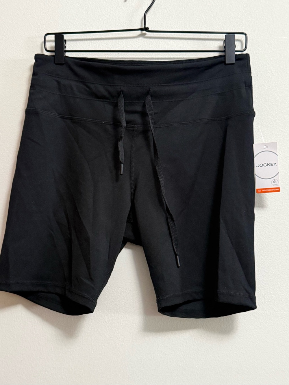 Jockey Black High-Rise Active Shorts with Tag